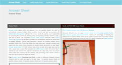 Desktop Screenshot of answer-sheet.com